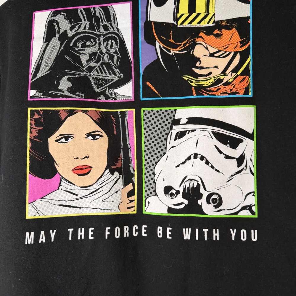 Star Wars - Pop Art Graphic Sherpa Lined Hoodie Original Trilogy Characters - Picture 4 of 8